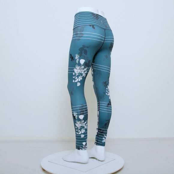 Zyia Floral Stripe Light n’ Tight Leggings Women S - Picture 6 of 13